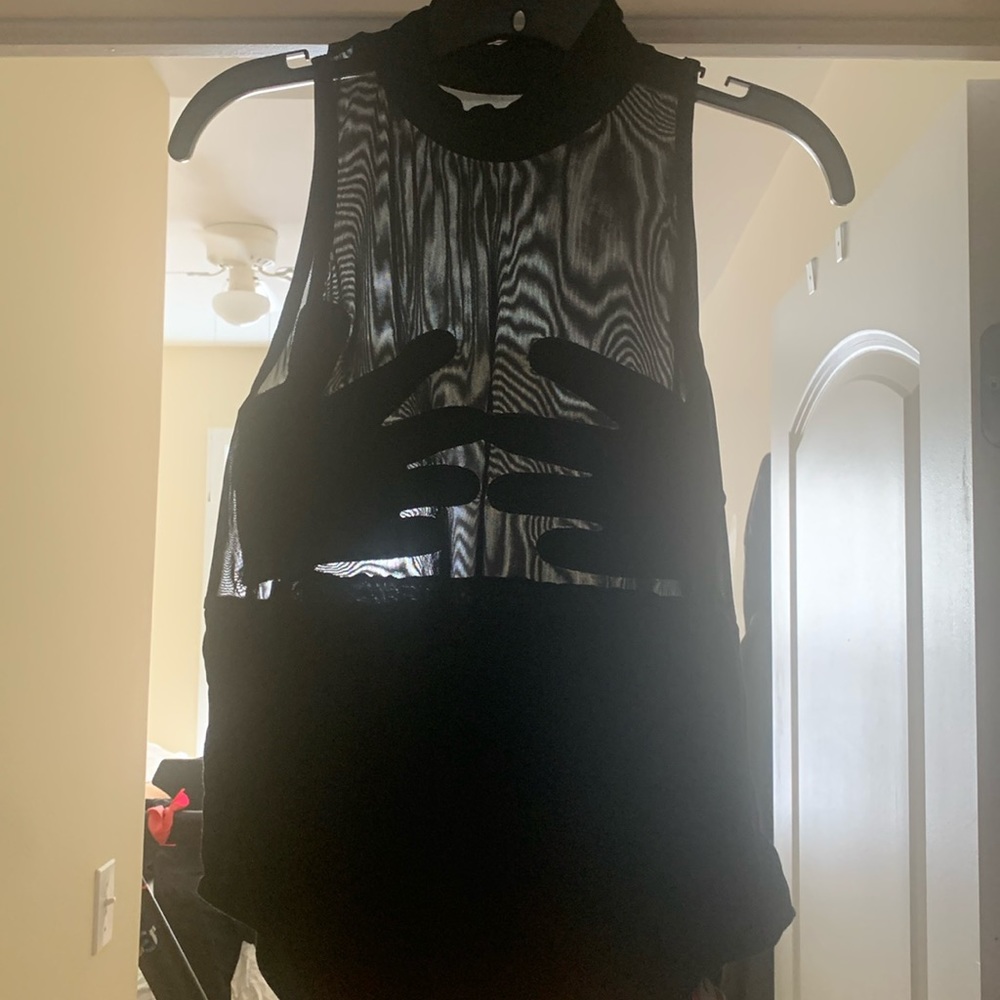 Black bodysuit w/hand detail